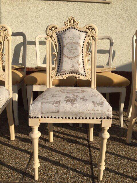 Díszszöges szövet székek áthúzása - Kárpitos Vác