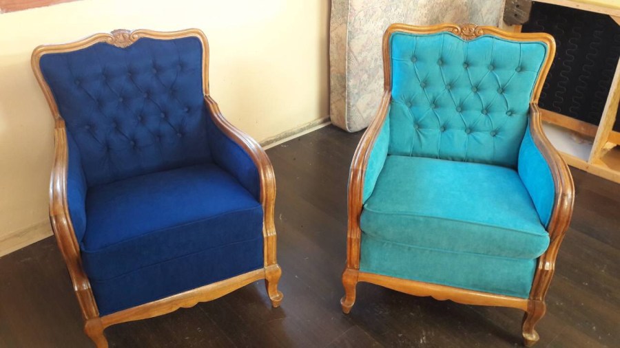 Szövet fotelek áthúzása - Kárpitos Vác