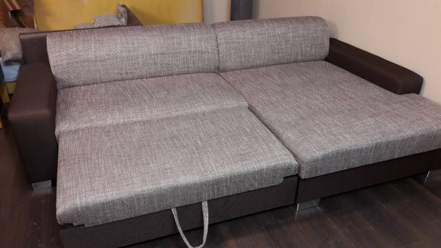 Kihúzható L -alakú kanapé áthúzása - Kárpitos Vác